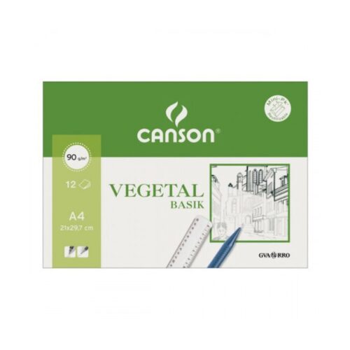 PAQUETE 12 HOJAS PAPEL VEGETAL A4 90G GUARRO CANSON C200407621