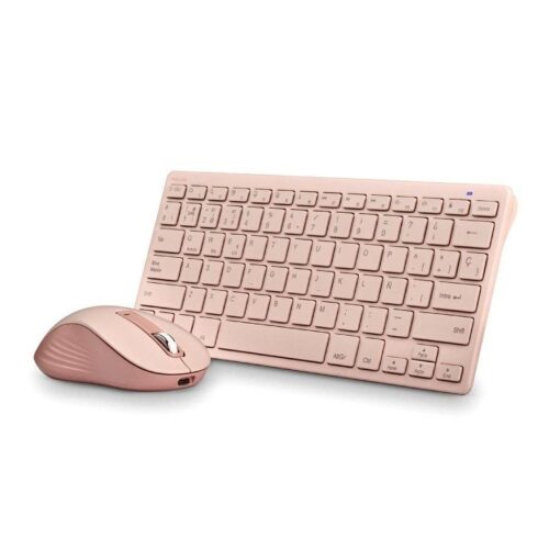 Teclado y Ratón Inalámbricos NGS Fantasy Kit Pink/ Rosa