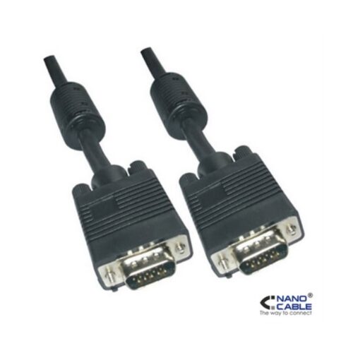 Nanocable – Cable SVGA CON FERRITA de 10m HDB15/M-HDB15/M – Para monitor, proyectores, pizarras, etc