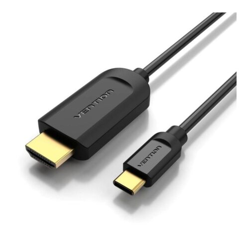 Cable Conversor HDMI 1.4 4K Vention CGUBG/ USB Tipo-C Macho – HDMI Macho/ 1.5m/ Negro