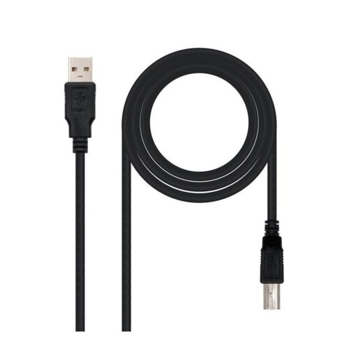 Nanocable – Cable USB 2.0 para impresora de 4,5m conexión A/M – A/H negro