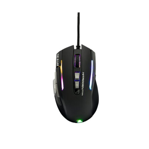 G-LAB ILLUMINATED GAMING MOUSE – 4800 DPI – SOFTWARE – BLACK  (KULT-NITROGEN-ATOM)