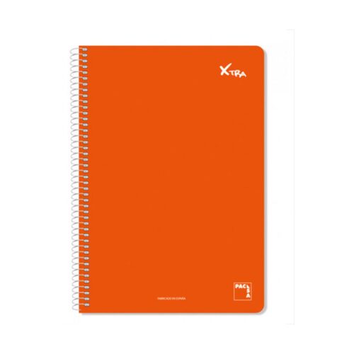 CUADERNO SERIE XTRA 60GR.TAPA CONTRACOLADA FOLIO (215X310MM.) 80 HOJAS CUADRÍCULA 4X4 COLOR ROJO PACSA 16729