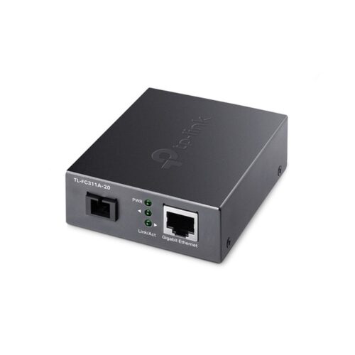 CONVERTIDOR DE FIBRA TP-LINK FC311A-20  SINGLE-MODE GIGABIT BIDIRECCIONAL DE 1P RJ45 10/100/1000 A 1P SC PORT GIGABIT COBERTURA 20KM