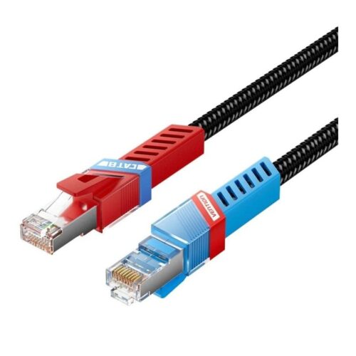 Cable de Red RJ45 SFTP Vention IKJBF Cat.8/ Gaming/ 1m/ Negro