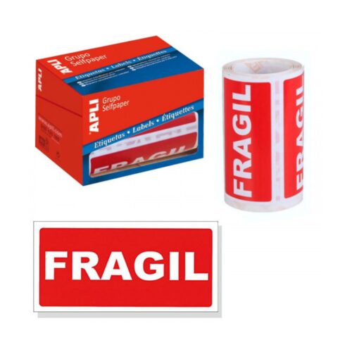 ROLLO 200 ETIQUETAS «FRAGIL» 296 APLI