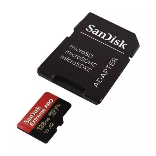 Tarjeta de Memoria SanDisk Extreme Pro 128GB microSD XC UHS-I con Adaptador/ Clase 10/ 200MBs