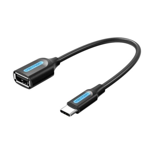 Cable USB 2.0 Vention CCSBB/ USB Tipo-C Macho – USB Hembra/ 15cm/ Negro