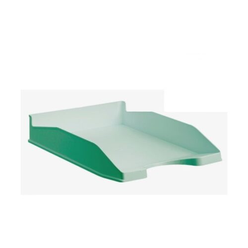 BANDEJA ECOGREEN 100% RECICLADO Y RECICLABLE APILABLE VERDE PASTEL 345X255X60 MM ARCHIVO 2000 742 VE PS