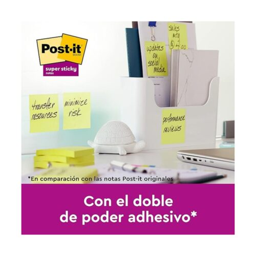 PACK 18+6 BLOCS 90 HOJAS Z-NOTES ADHESIVAS 76X76MM SUPER STICKY CANARY YELLOW R330-SSCY-VP20 POST-IT 7100236629