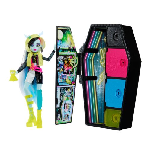 Muñeca Frankie Stein Skullmate Secrets Neon Frights Monster High 25cm