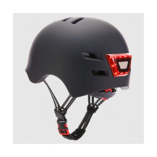 YOUIN CASCO CON LED FRONTAL Y TRASERO NEGRO  (TALLA L)