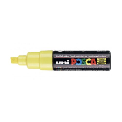 MARCADOR PC-8K POSCA PUNTA B 8MM. AMARILLO UNI-BALL 300434000