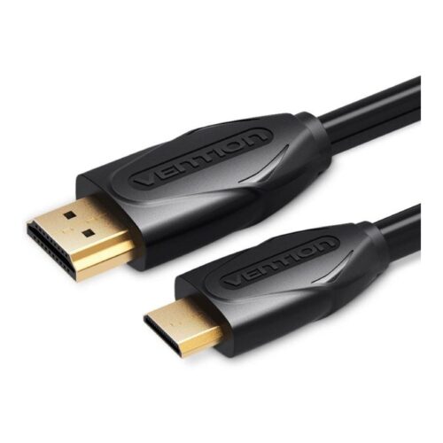 Cable HDMI Vention VAA-D02-B200/ HDMI Macho – Mini HDMI Macho/ 2m/ Negro