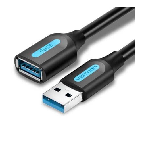 Cable Alargador USB 3.0 Vention CBHBG/ USB Macho – USB Hembra/ 5Gbps/ 1.5m/ Negro