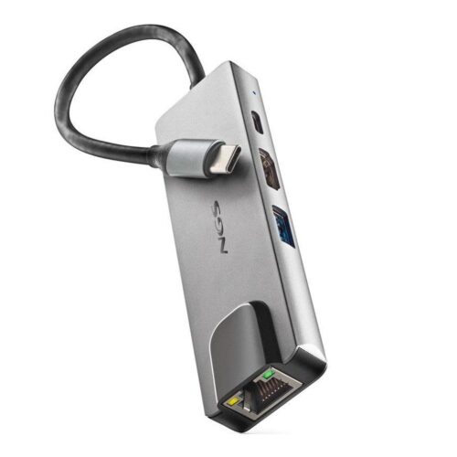 Docking USB Tipo-C NGS WonderDock Supra/ 1xUSB/ 1xUSB Tipo-C DP/ 1xHDMI/ 1xRJ45