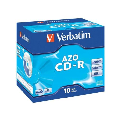 CD-R Verbatim AZO Crystal 52X/ Caja-10uds