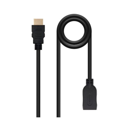 Nanocable – Cable HDMI 2.0 Prolongador A/M-A/H – Negro – 1.0 M