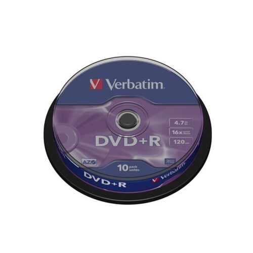 VERBATIM DVD+R 4.7GB 16X BOBINA 10 ADVANCED AZO