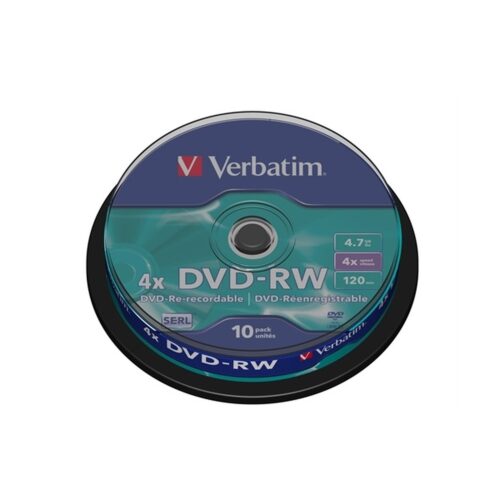 VERBATIM DVD-RW 4.7GB 4X BOBINA 10 ADVANCED SERL