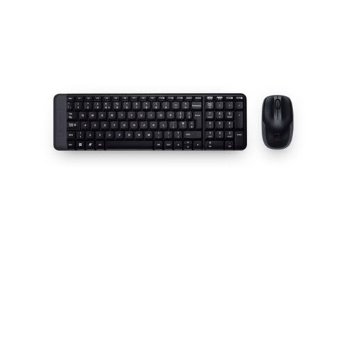 Logitech Wireless Combo MK220 – Teclado – inalámbrico – 2.4 GHz – ratón – receptor inalámbrico USB – Tamaño reducido – Español