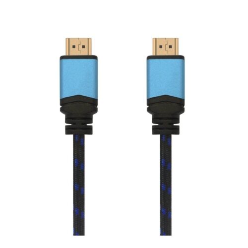 Cable HDMI 2.0 4K Aisens A120-0360/ HDMI Macho – HDMI Macho/ Hasta 10W/ 2250Mbps/ 10m/ Negro y Azul