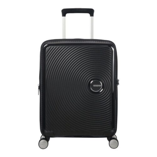 Maleta de Cabina American Tourister SoundBox Spinner 55cm/ 55x40x20cm/ 4 Ruedas/ Negra