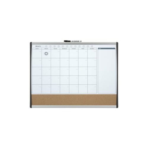 ORGANIZADOR MENSUAL MAGNETICO+TABLERO CORCHO HORIZONTAL 585x430MM NOBO 1903813