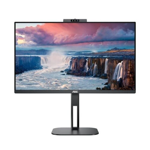 Monitor Profesional AOC 24V5CW/BK 23.8″/ Full HD/ Webcam/ Multimedia/ Regulable en altura/ Negro