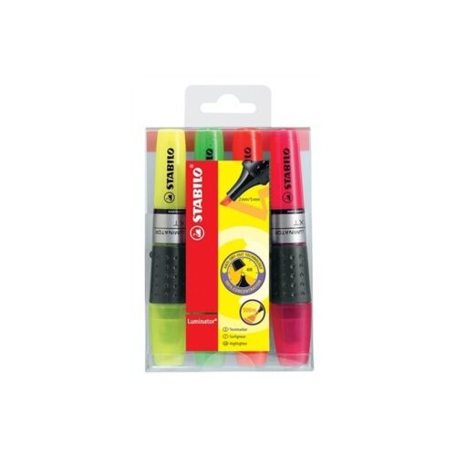 ESTUCHE 4 MARCADORES FLUORESCENTES LUMINATOR TRAZO 2/5MM. STABILO 71/4