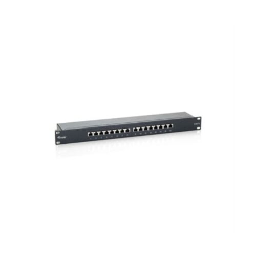 Equip – Patch Panel 16 Puertos Cat.6 – Apantallado – Color Negro