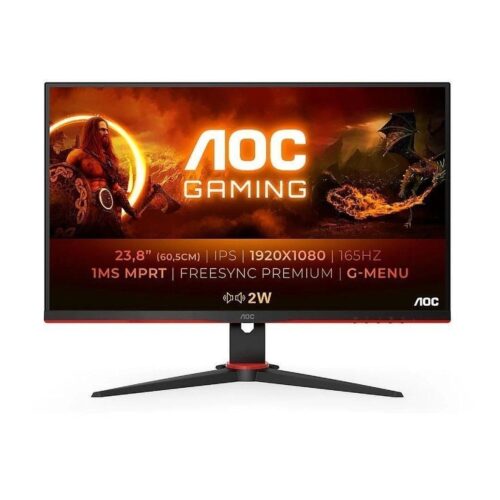 Monitor Gaming AOC 24G2SPAE/BK 23.8″/ Full HD/ 1ms/ 165Hz/ IPS/ Multimedia/ Negro