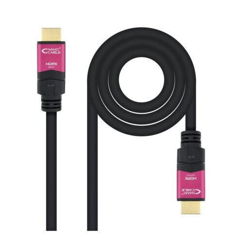 Nanocable – Cable HDMI V2.0 4K@60Hz 18 Gbps con repetidor A/M-A/M – Negro – 15m