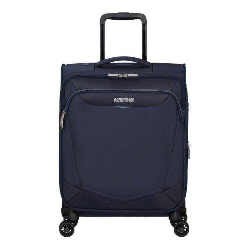 Maleta de Cabina American Tourister SummerRide Spinner 55cm/ 55x40x23cm/ 4 Ruedas/ Azul Marino