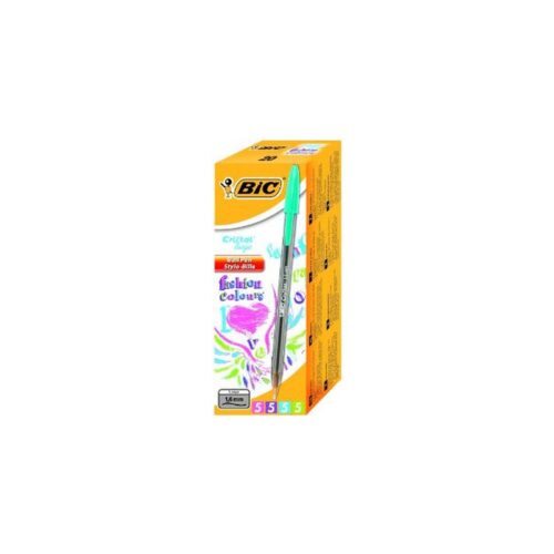 Caja de Bolígrafos de Tinta de Aceite Bic Cristal Fun 895793/ 20 unidades/ Colores Surtidos