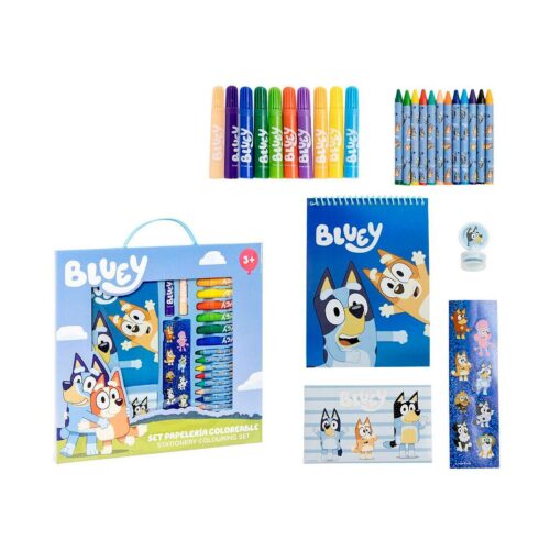 Set papeleria coloreable Bluey