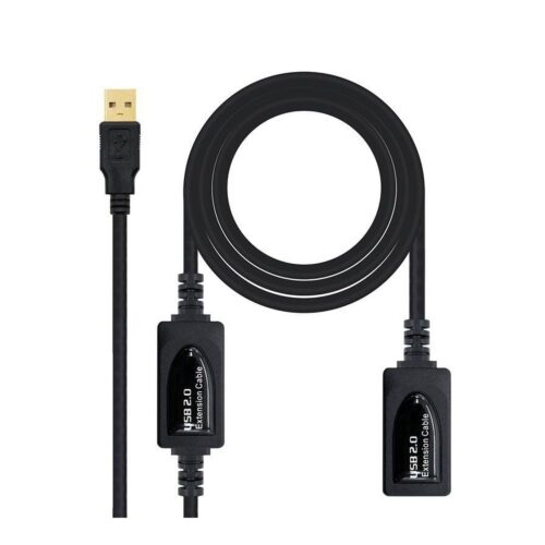 Nanocable – Cable alargador USB 2.0 de 15m PROLONGADOR CON AMPLIFICADOR conexión A/M-A/H