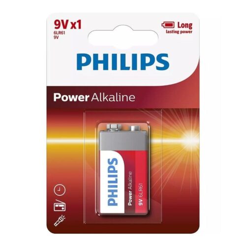 Pila Alcalina Philips 6LR61P1B/10/ 9V