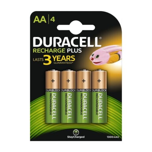 Pack de 4 Pilas AA Duracell HR6-B/ 1.2V/ Recargables