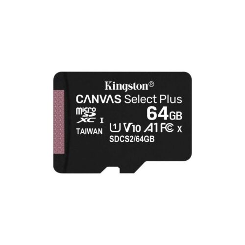 Tarjeta de Memoria Kingston CANVAS Select Plus 64GB microSD XC/ Clase 10/ 100MBs