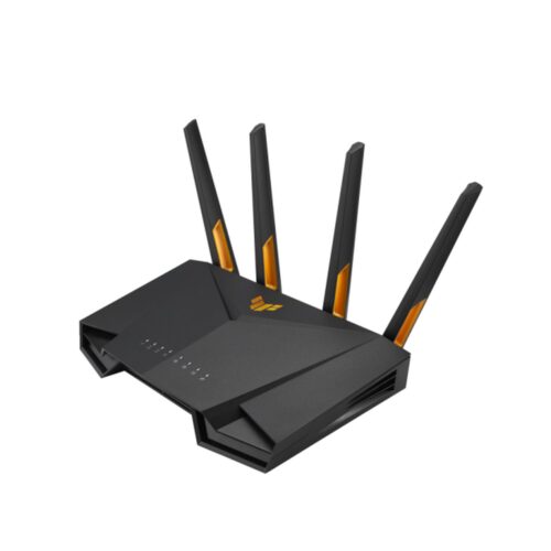 ASUS 90IG0790-MO3B00 router inalámbrico Gigabit Ethernet Doble banda (2,4 GHz / 5 GHz) Negro, Naranja