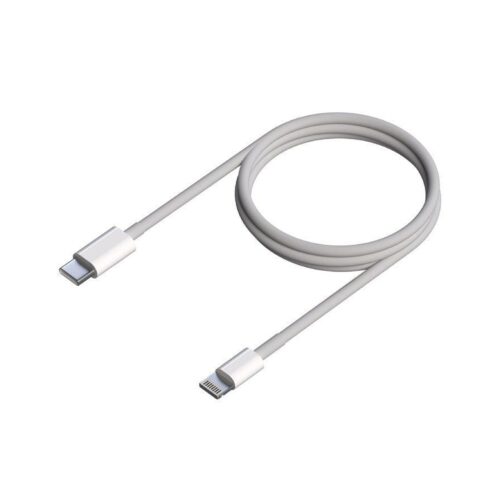 Cable USB 2.0 Tipo-C Lightning Aisens A102-0543/ USB Tipo-C Macho – Lightning Macho/ Hasta 2.5W/ 60Mbps/ 50cm/ Blanco