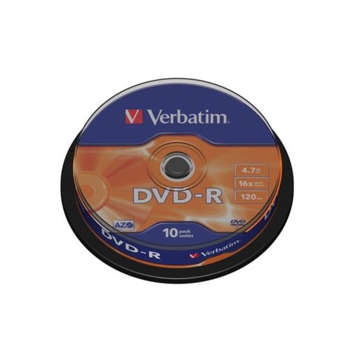 VERBATIM DVD-R 4.7GB 16X BOBINA 10 ADVANCED AZO