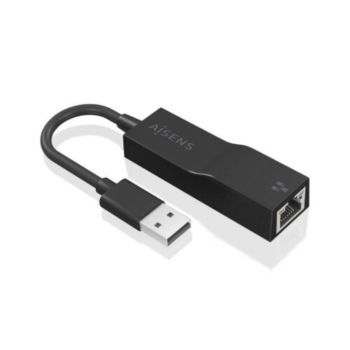 Adaptador USB 3.0 Aisens A106-0766/ USB Macho – RJ45 Hembra/ 15cm/ Negro