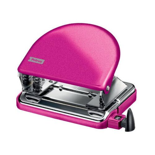 TALADRO METALICO MODELO 52 WOW CAPACIDAD 20 HOJAS COLOR ROSA PETRUS 626517