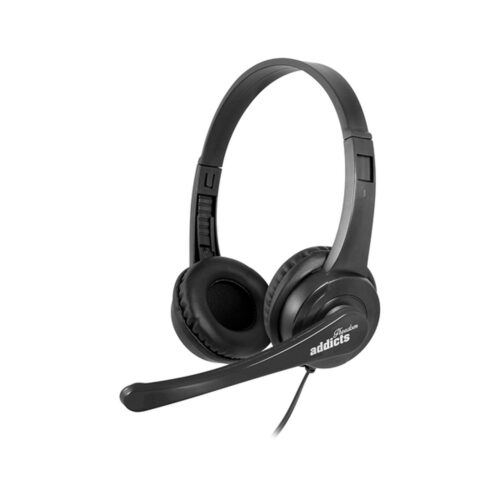 NGS – Auricular estéreo con conexión USB y control de volumen – Micro – Negro