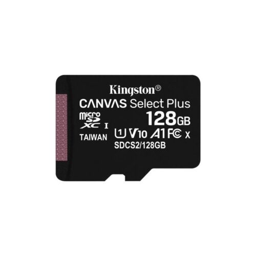 Tarjeta de Memoria Kingston CANVAS Select Plus 128GB microSD XC/ Clase 10/ 100MBs