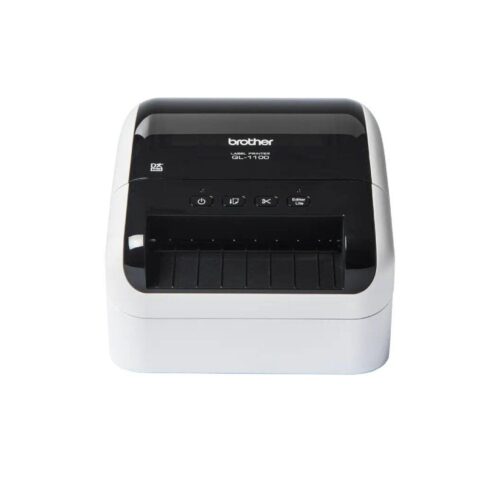 Impresora de Etiquetas Brother QL-1100C/ Térmica/ Ancho etiqueta 103mm/ USB/ Blanca y Negra