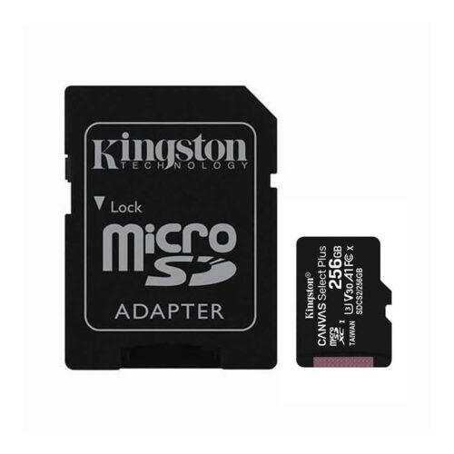 Tarjeta de Memoria Kingston CANVAS Select Plus 256GB microSD XC con Adaptador/ Clase 10/ 100MBs