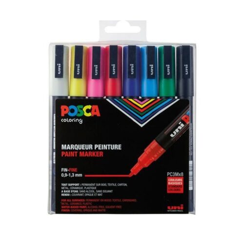 ESTUCHE 8 UDS. PC-3M BASIC POSCA UNIBALL 182634670